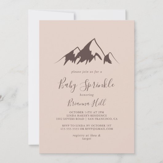 Duidelijke Baby van het gebergte Kaart (Voorkant)