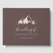 Duidelijke bergachtige landbruiloft gastenboek (Voorkant)