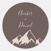 Duidelijke bergachtige landzegels ronde sticker (Voorkant)