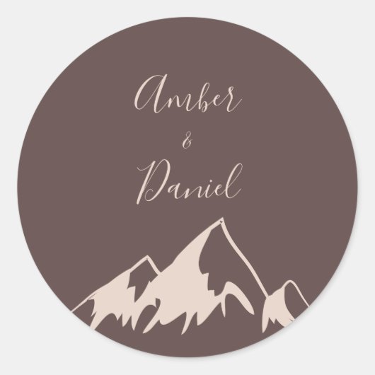 Duidelijke bergachtige landzegels ronde sticker (Voorkant)