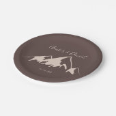 Duidelijke Bergland-bruiloft Papieren Bordje (Gekanteld)