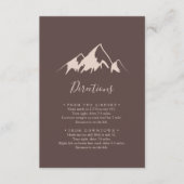 Duidelijke Berglanden Buwrichting Informatiekaartje (Voorkant)