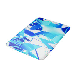 Duidelijke blauwe afbeelding knipsels onregelmatig badmat