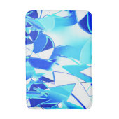 Duidelijke blauwe afbeelding knipsels onregelmatig badmat (Voorkant Verticaal)