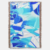 Duidelijke blauwe afbeelding knipsels onregelmatig deken (Voorkant Verticaal)