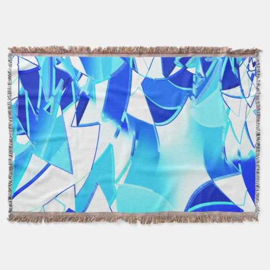 Duidelijke blauwe afbeelding knipsels onregelmatig deken (Voorkant)