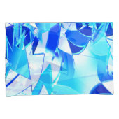 Duidelijke blauwe afbeelding knipsels onregelmatig kussensloop (Voorkant-Rechts)