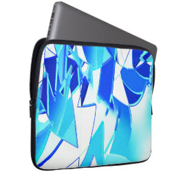 Duidelijke blauwe afbeelding knipsels onregelmatig laptop sleeve