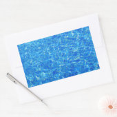 duidelijke blauwe watertextuur rechthoekige sticker (Envelop)