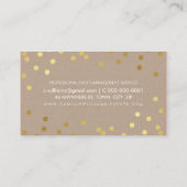 DUIDELIJKE BOLD MINIMALE confetti gouden eco natuu Visitekaartje (Achterkant)