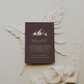 Duidelijke bruiloft in gebergte informatiekaartje