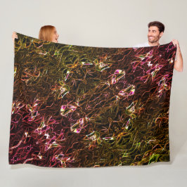 Duidelijke bruine neonspiegelstijl met flitsende l fleece deken