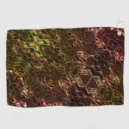 Duidelijke bruine neonspiegelstijl met flitsende l golfhanddoek