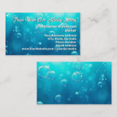 Duidelijke Bubbels Blauw Water Auto Detailing Rein Visitekaartje (Voorkant / Achterkant)