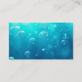 Duidelijke Bubbels Blauw Water Auto Detailing Rein Visitekaartje (Achterkant)