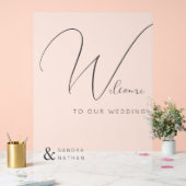 Duidelijke Chic Welkom op onze bruiloft teken Acryl Bord (Huwelijk)