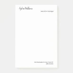 Duidelijke, creatieve en minimalistische Jouw naam Post-it® Notes