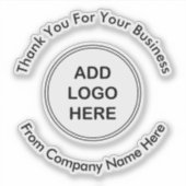 Duidelijke Custom Business Logo Sticker Labels (Voorkant)