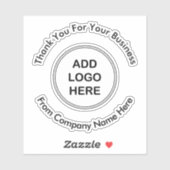 Duidelijke Custom Business Logo Sticker Labels (Vel)