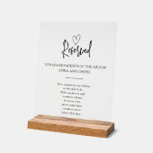 Duidelijke Custom Memorial in de Hemel bruiloft Acryl Bord (Hoek)