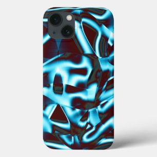 Duidelijke cyaanschoppen in abstracte linten met d Case-Mate iPhone case