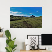Duidelijke dag op de Laugavegur Poster (Thuiskantoor)