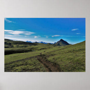 Duidelijke dag op de Laugavegur Poster