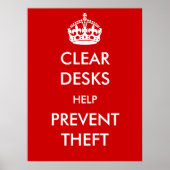 Duidelijke Deskundigen Help Theft Poster te voorko (Voorkant)
