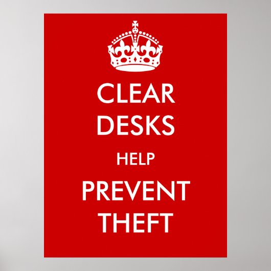 Duidelijke Deskundigen Help Theft Poster te voorko (Voorkant)