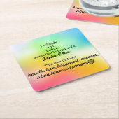 Duidelijke Dichtheid en voorspoed Kartonnen Onderzetters (Schuin)