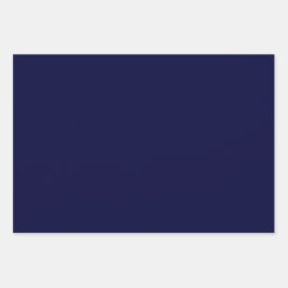 Duidelijke donkere midnight marine blauw tinten 3  inpakpapier vel