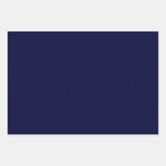 Duidelijke donkere midnight marine blauw tinten 3  inpakpapier vel (Voorkant)