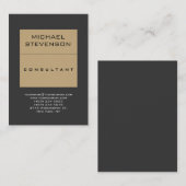 Duidelijke Eenvoudige Consultant Beige Grijs Visit Visitekaartje (Voorkant / Achterkant)