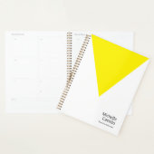 Duidelijke Eenvoudige Heldere Gele Witte Minimalis Planner (Display)