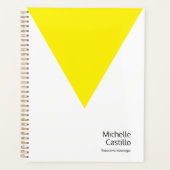 Duidelijke Eenvoudige Heldere Gele Witte Minimalis Planner (Voorkant)