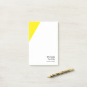 Duidelijke Eenvoudige Heldere Gele Witte Minimalis Post-it® Notes (Op bureau)