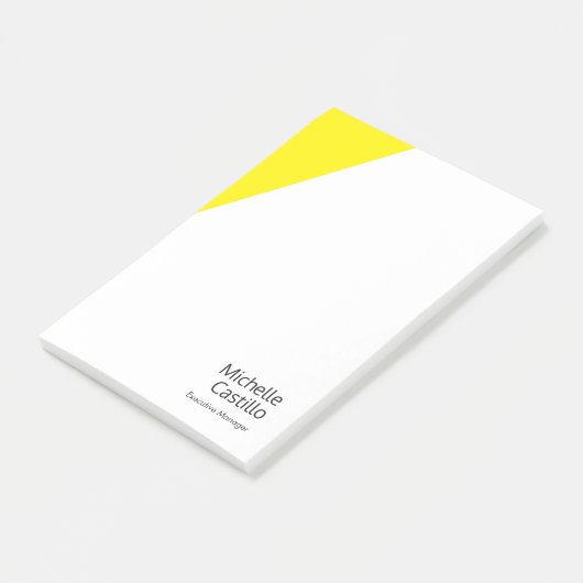 Duidelijke Eenvoudige Heldere Gele Witte Minimalis Post-it® Notes (Schuin)