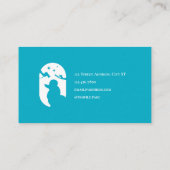 Duidelijke eenvoudige minimalistische huisdierenve visitekaartje (Achterkant)