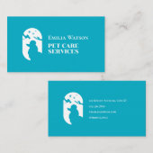 Duidelijke eenvoudige minimalistische huisdierenve visitekaartje (Voorkant / Achterkant)