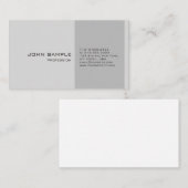 Duidelijke Eenvoudige Moderne Professionele Elegan Visitekaartje (Voorkant / Achterkant)