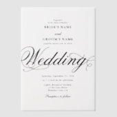 Duidelijke Elegante Classy Luxury Wedding Overlay Vellum Uitnodigingen (Voorkant)