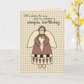 Duidelijke en eenvoudige verjaardag kaart (Gele Bloem)