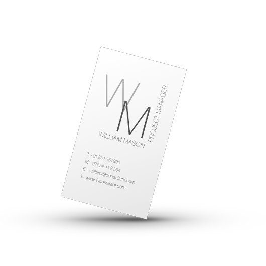 Duidelijke en Eenvoudige Witte Professionele Kaart Visitekaartje