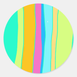 Duidelijke fluorescerende geometrische patroonpatr ronde sticker