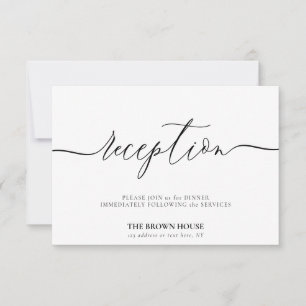 Duidelijke formele bruiloft na de avondmaaltijd kaart