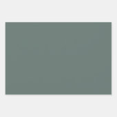 Duidelijke Gans Groene Wolf Grijs Shades 3 Tones Inpakpapier Vel (Voorkant 2)