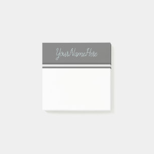 Duidelijke grijze achtergrond en lichte cyaan naam post-it® notes