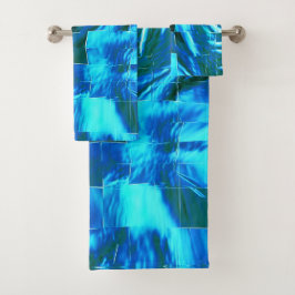 Duidelijke hemelmozaïek abstracte metalen textuur bad handdoek