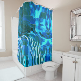 Duidelijke hemelmozaïek abstracte metalen textuur douchegordijn