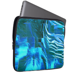 Duidelijke hemelmozaïek abstracte metalen textuur laptop sleeve